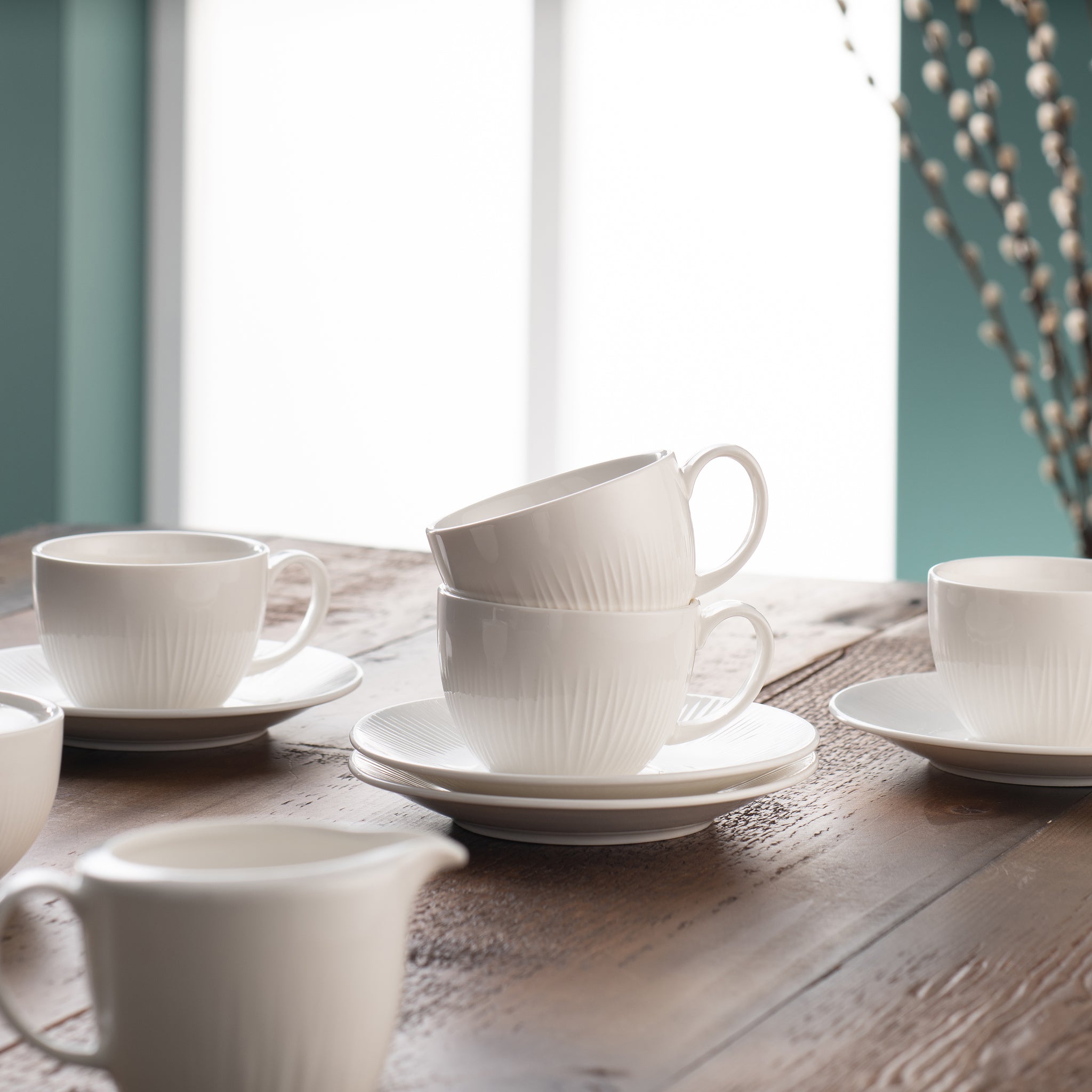 Belldine Living Erne Teacup & Saucer Set of 4