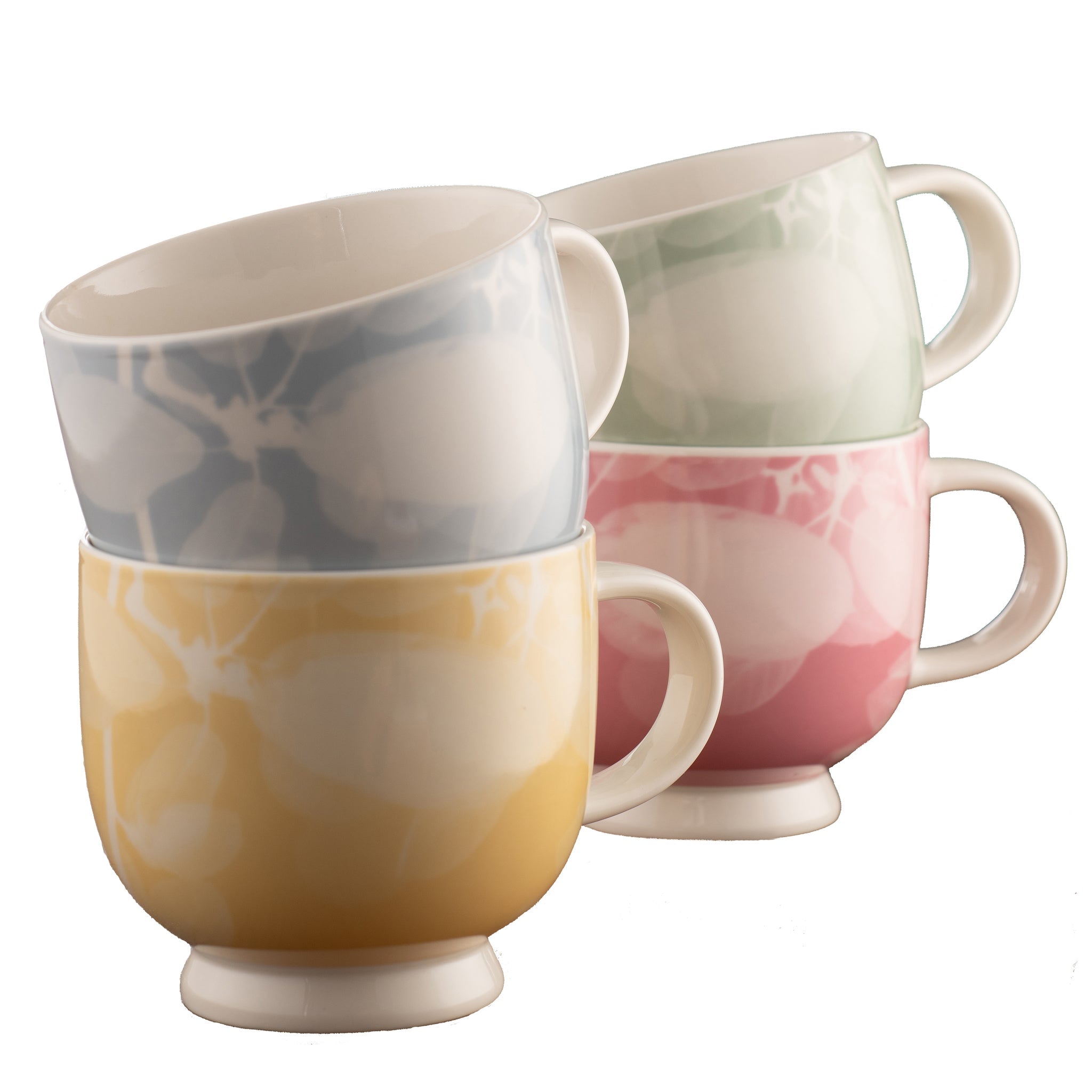 Belldine Living Laurel Footed Mug Set of 4