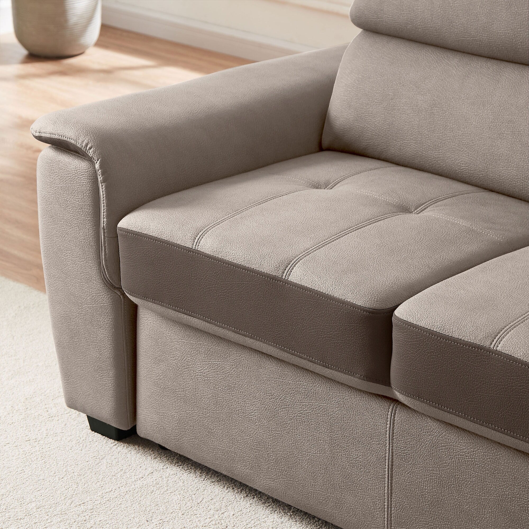 96 Wide Sleeper Sofa Chaise Reversible with Pull-Out Bed