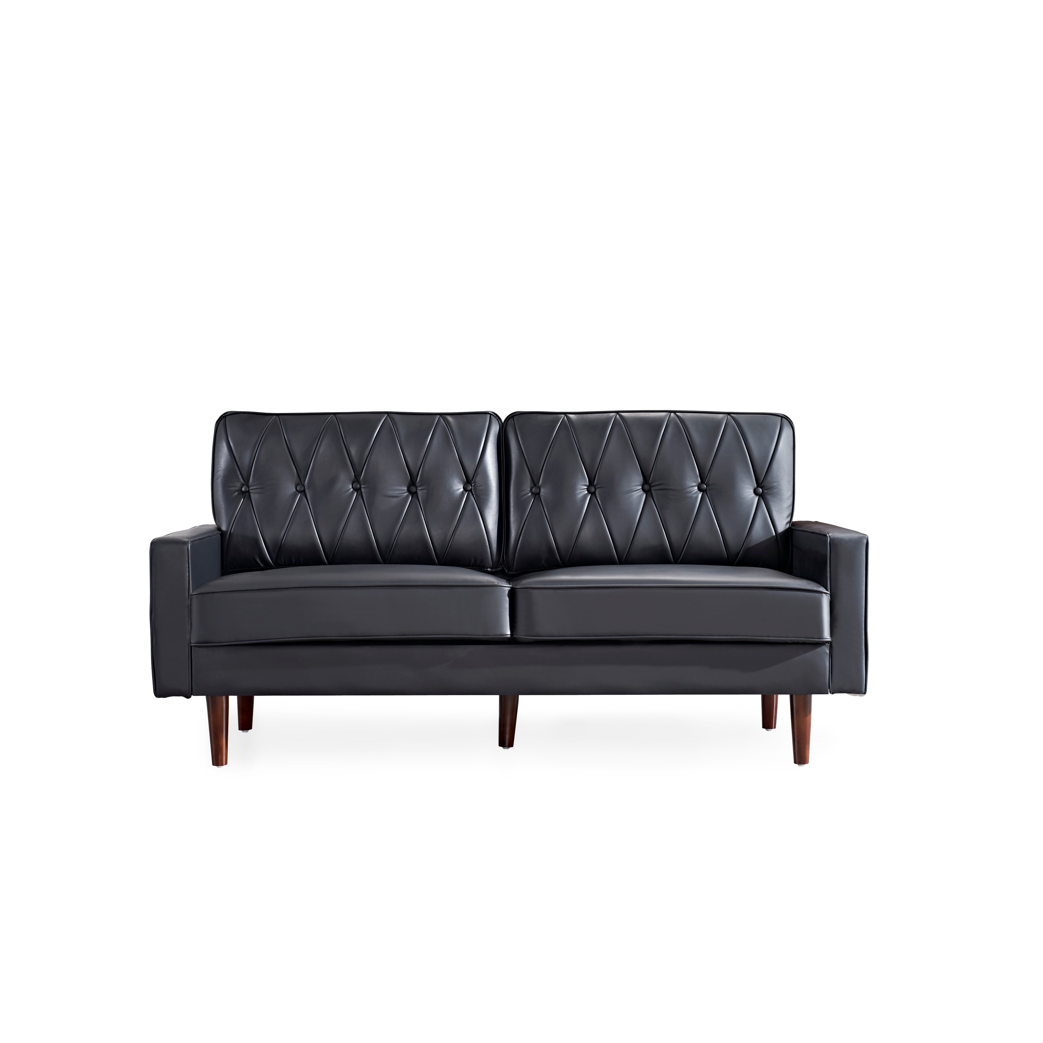 Acire 69.3 Faux Leather Cushion Back Sofa