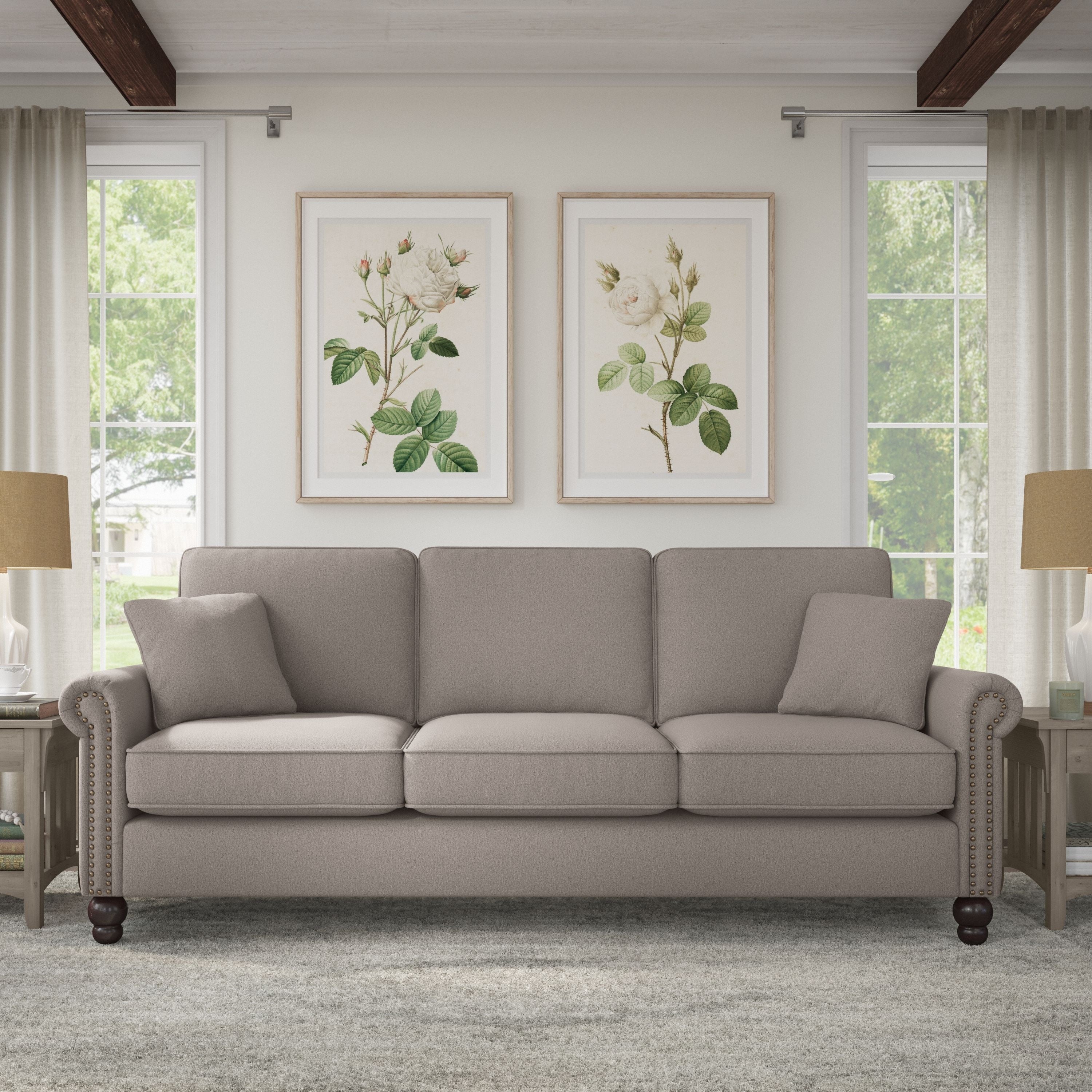 Bush Furniture Coventry 85W Large 3 Seater Living Room Sofa
