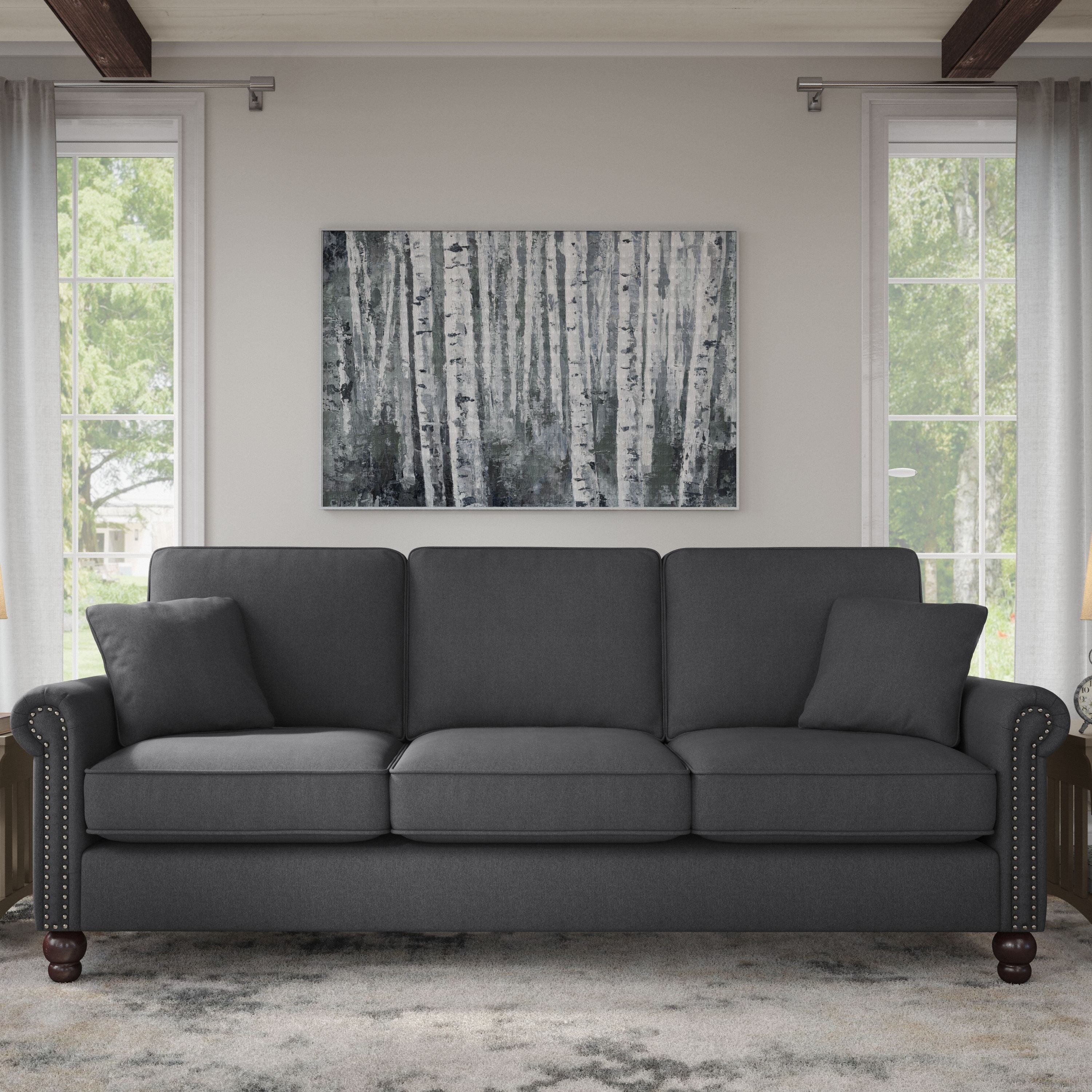 Bush Furniture Coventry 85W Large 3 Seater Living Room Sofa