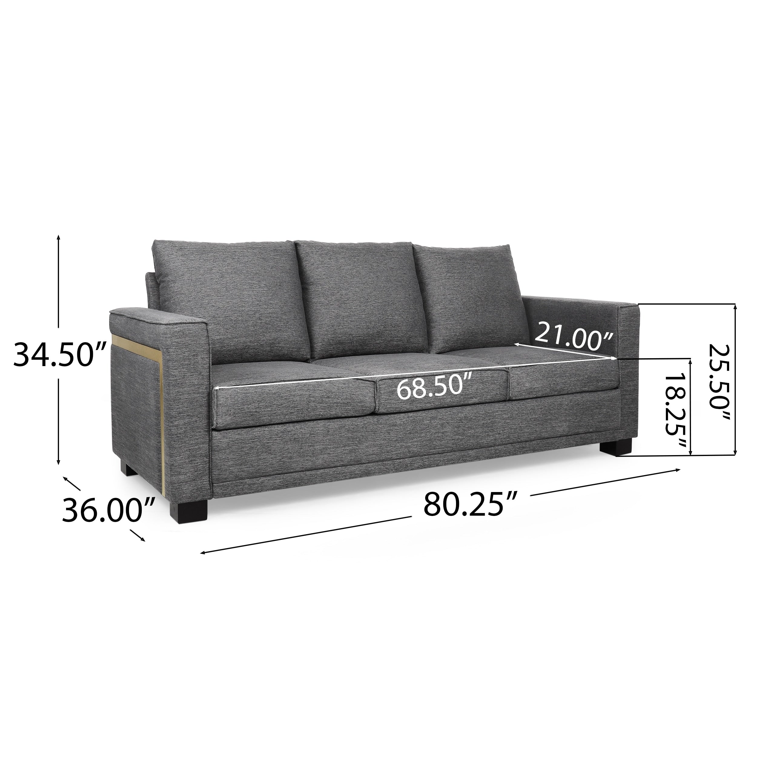 Clarkdale Indoor Upholstered 3 Seater Sofa by Christopher Knight Home