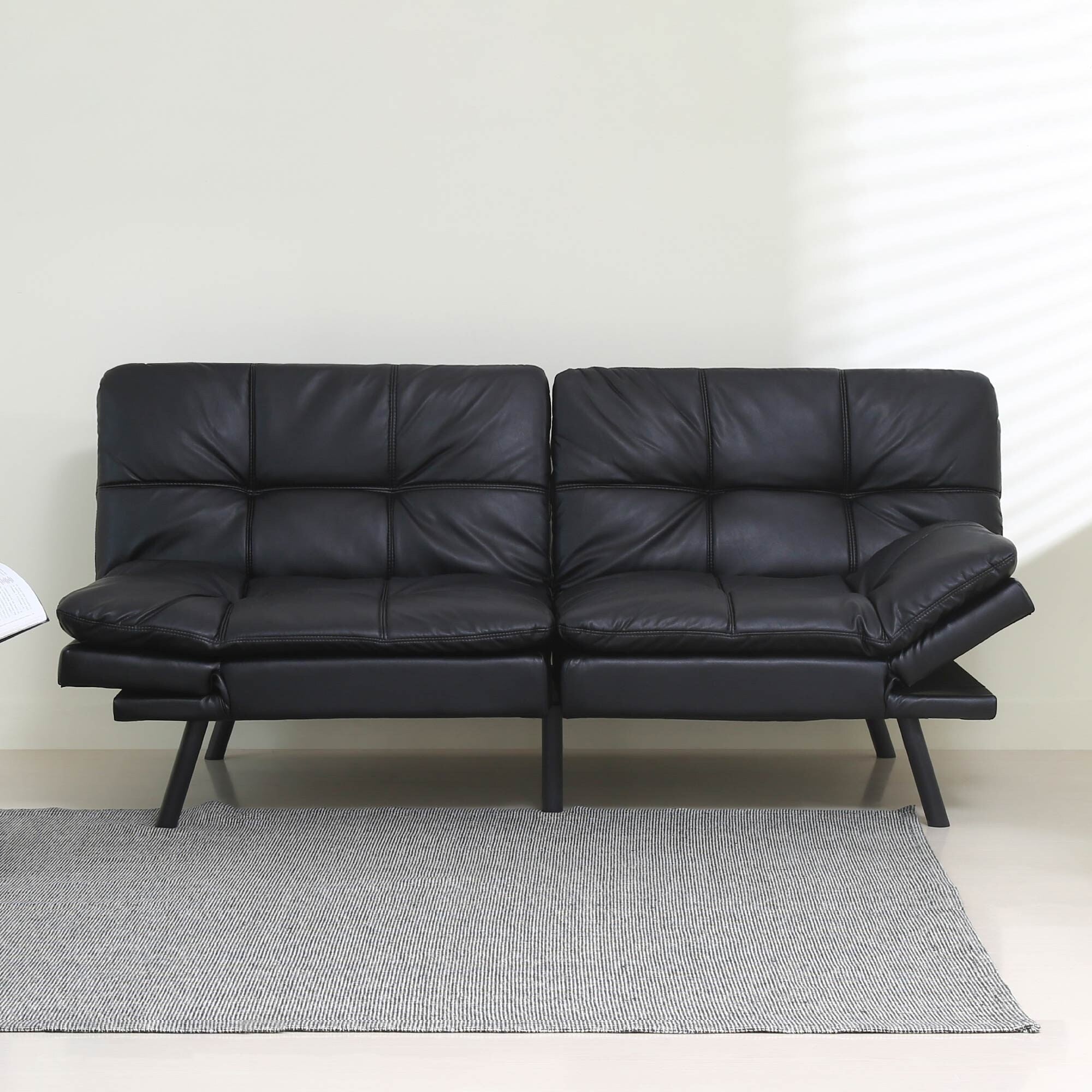 Convertible Futon Couch Bed, Modern Folding Sleeper Sofa