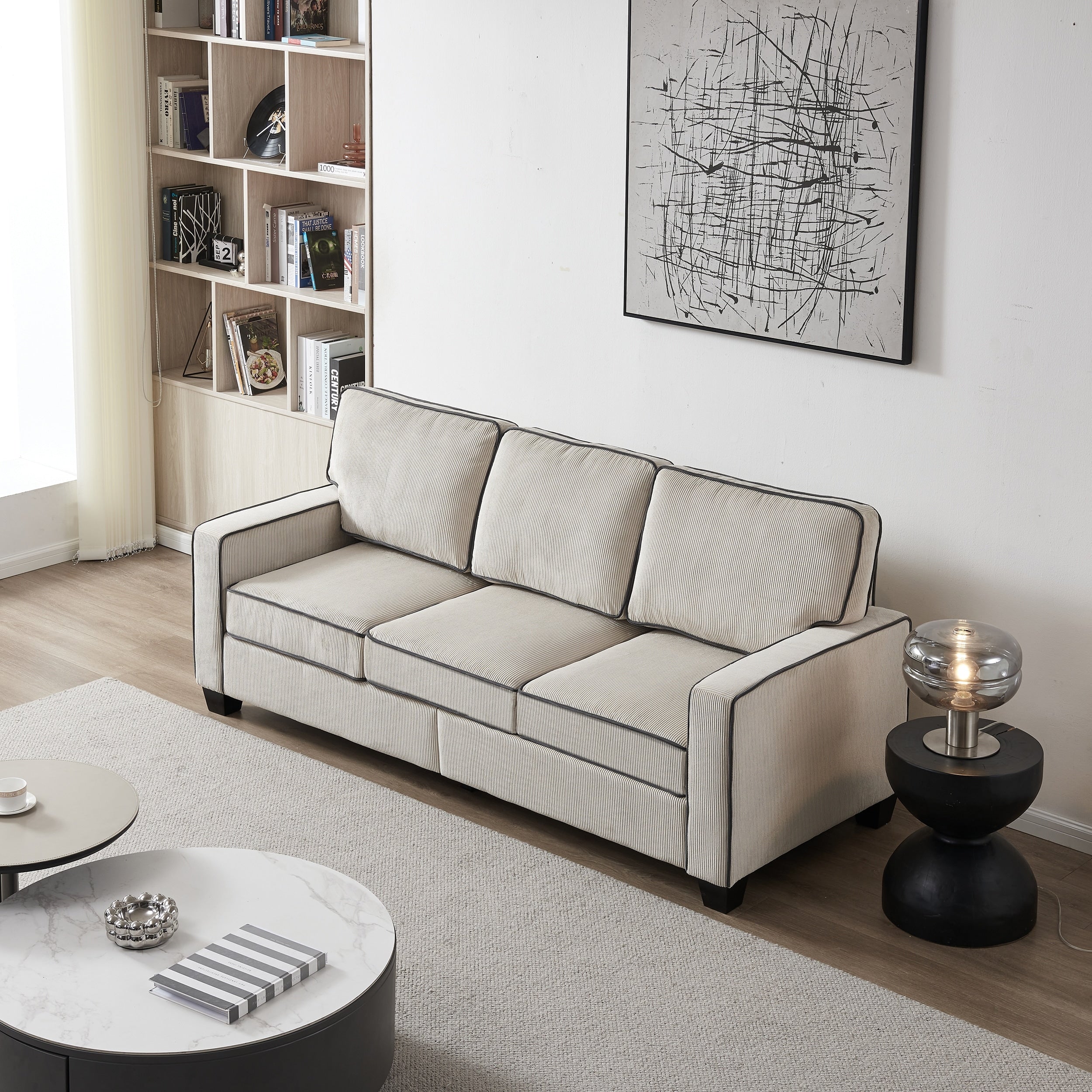 Corduroy Sofa with Removable Storage - Modern Living Spaces