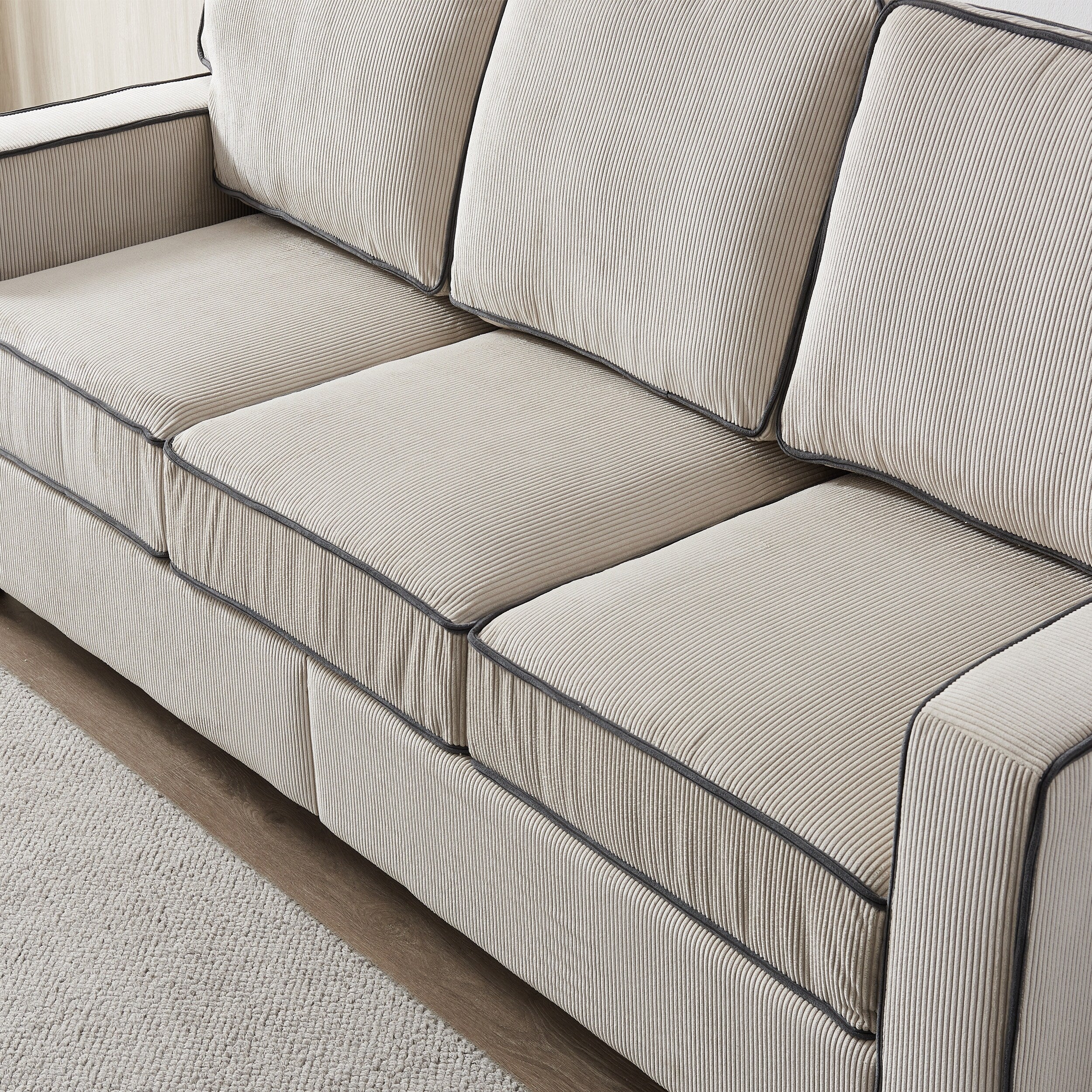 Corduroy Sofa with Removable Storage - Modern Living Spaces