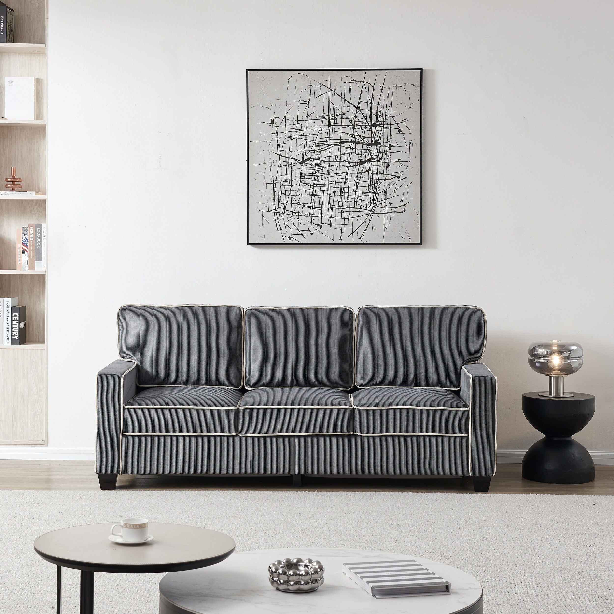 Corduroy Sofa with Removable Storage - Modern Living Spaces