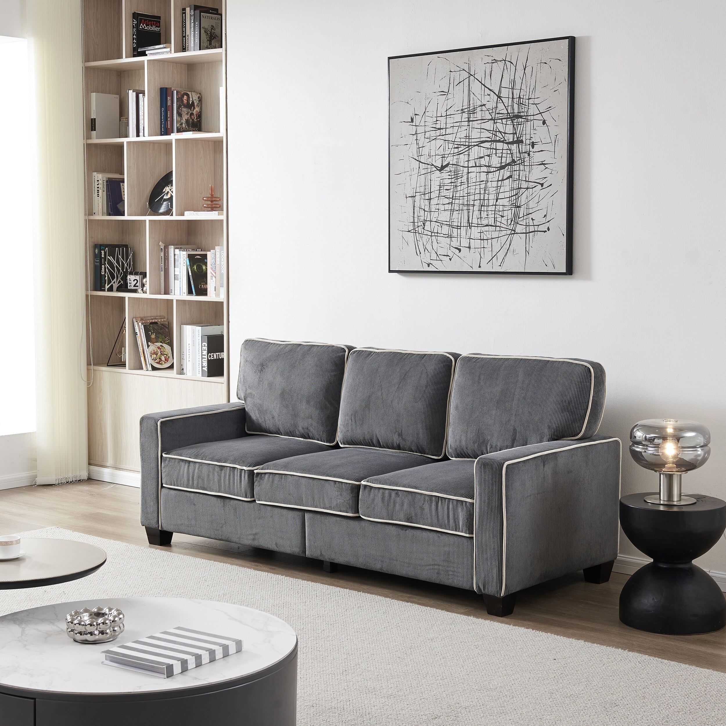 Corduroy Sofa with Removable Storage - Modern Living Spaces
