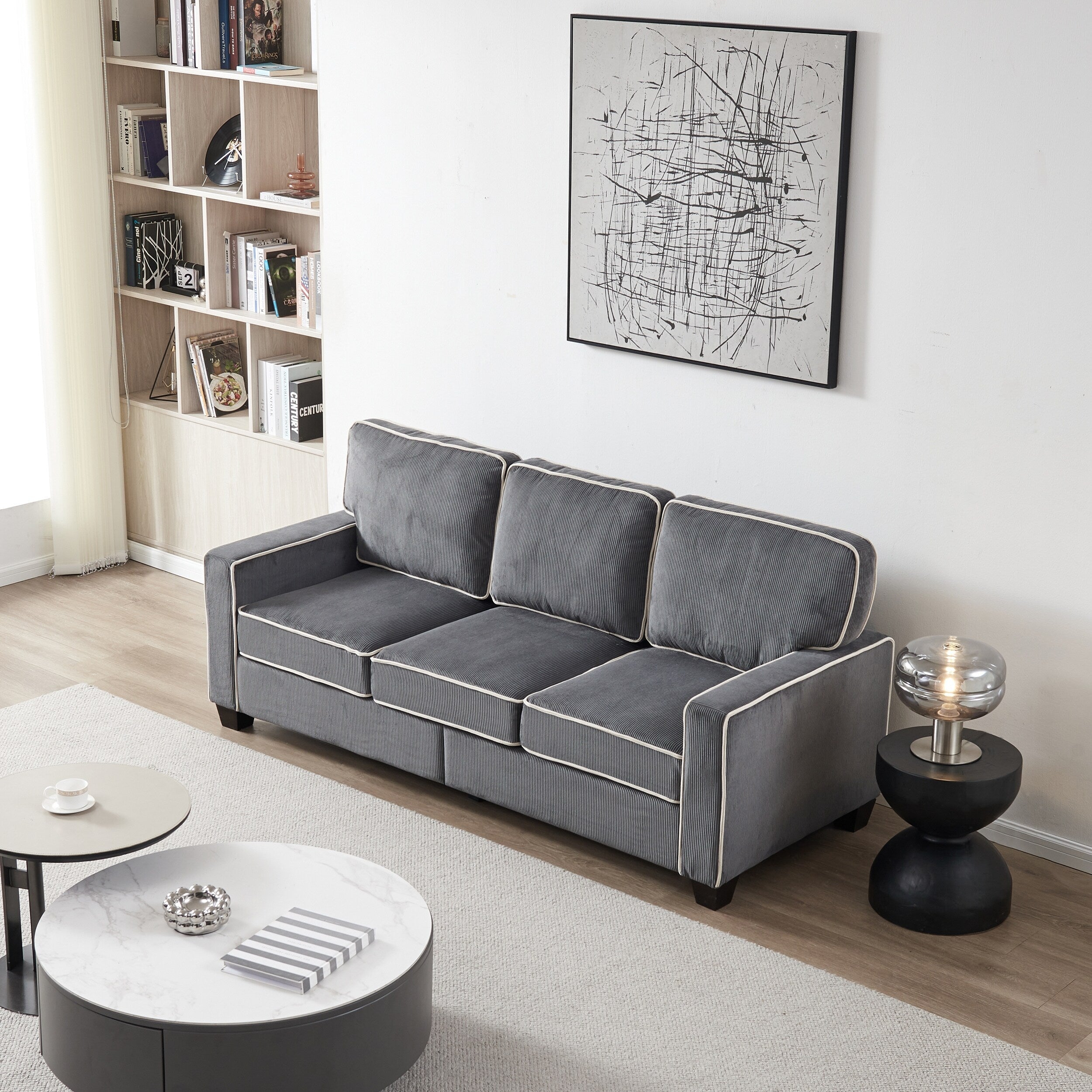 Corduroy Sofa with Removable Storage - Modern Living Spaces