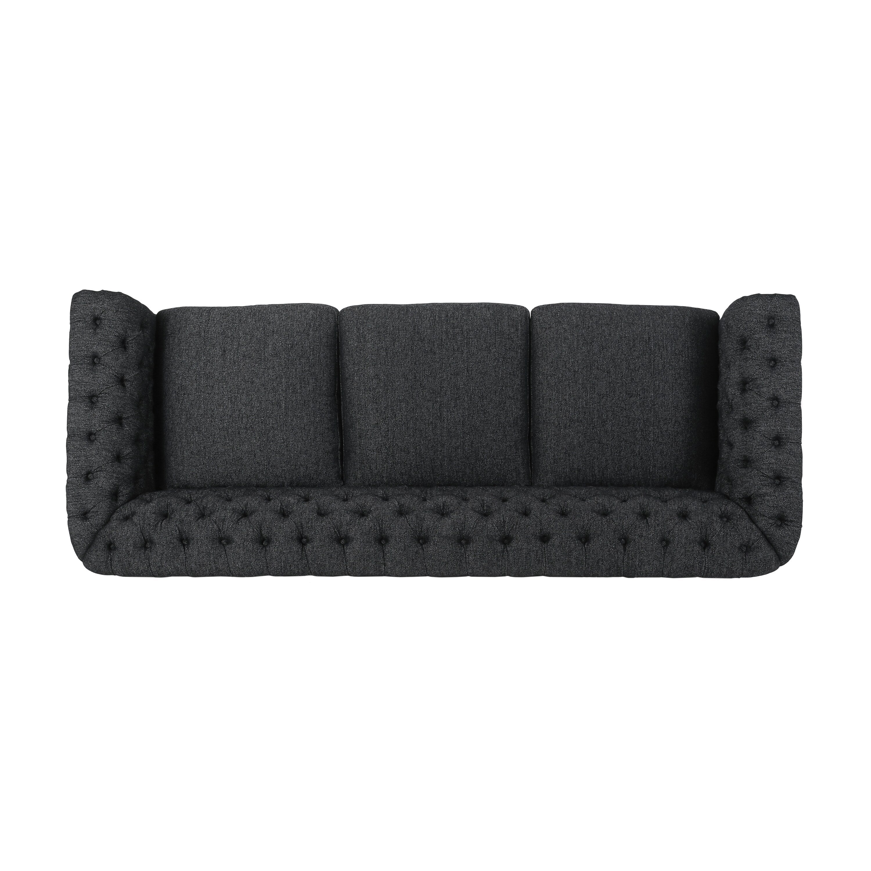Farhart Tufted 3 Seater Sofa by Christopher Knight Home