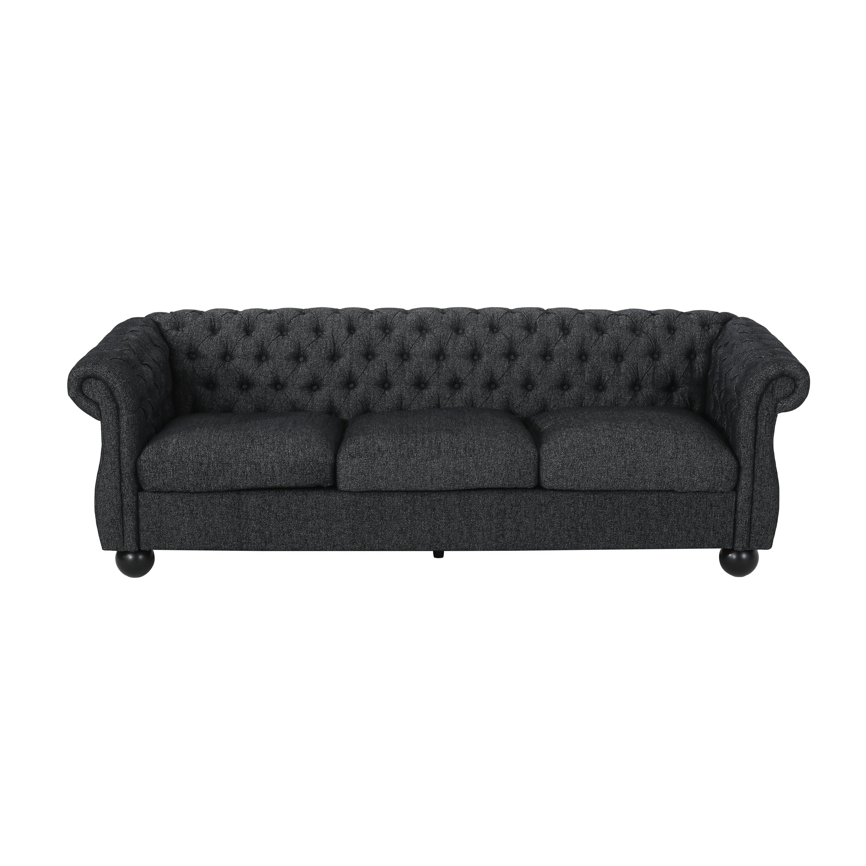 Farhart Tufted 3 Seater Sofa by Christopher Knight Home