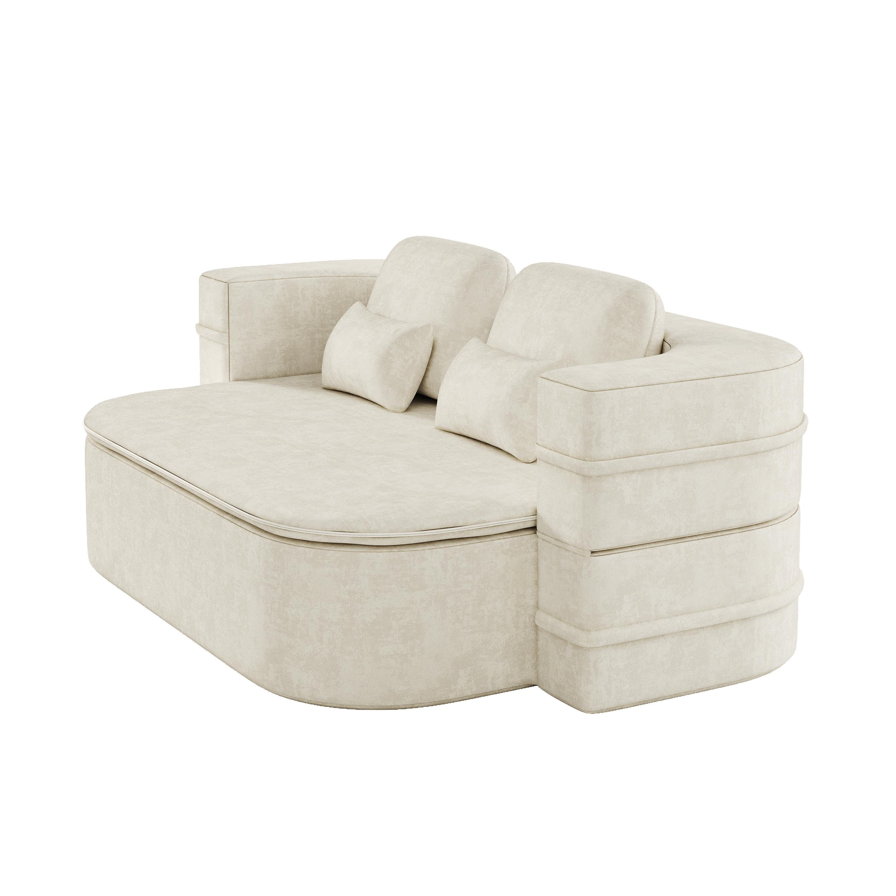 GDFStudio - Willoughby Chenille Foldable Sleeper Sofa Bed with Multi Functional Blanket