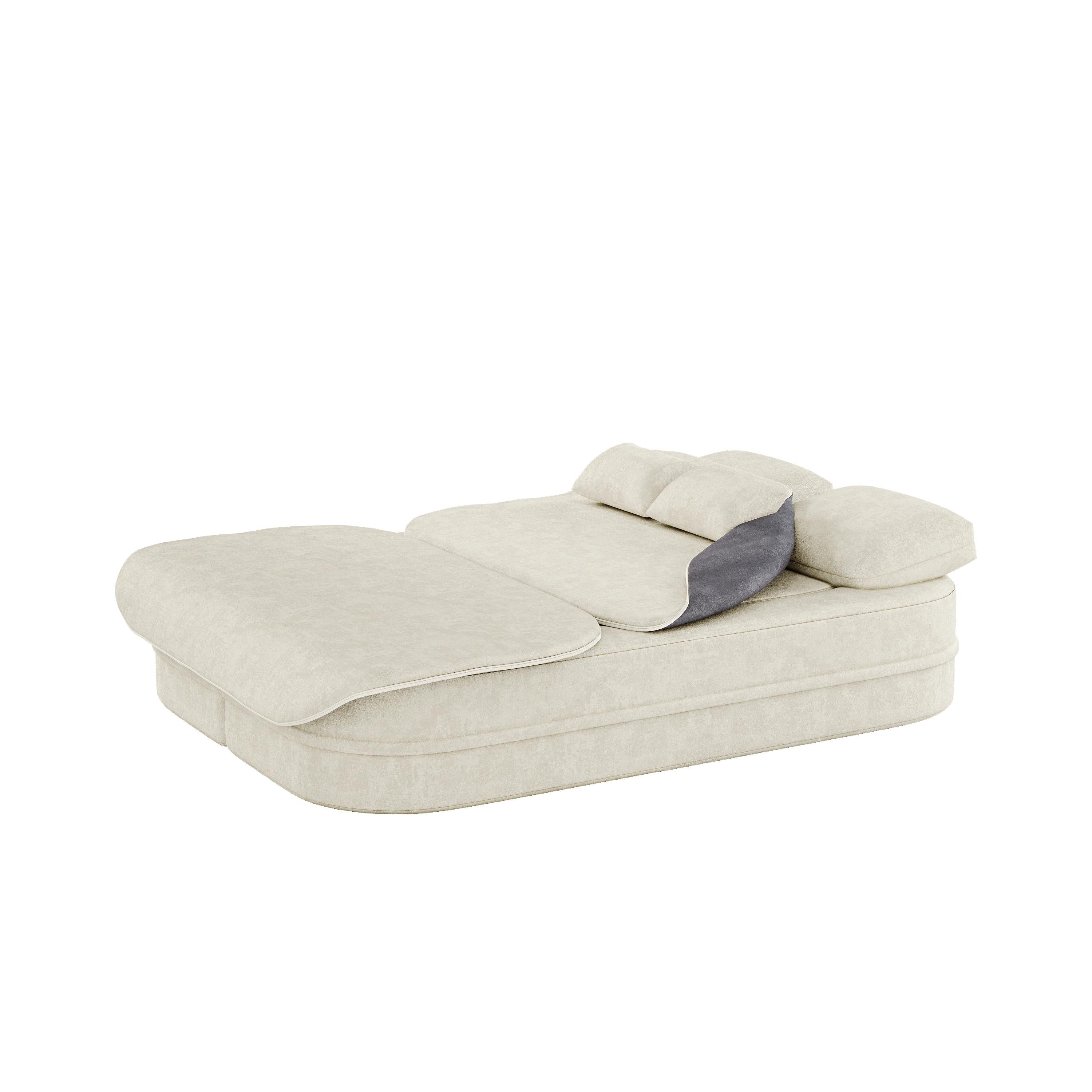 GDFStudio - Willoughby Chenille Foldable Sleeper Sofa Bed with Multi Functional Blanket