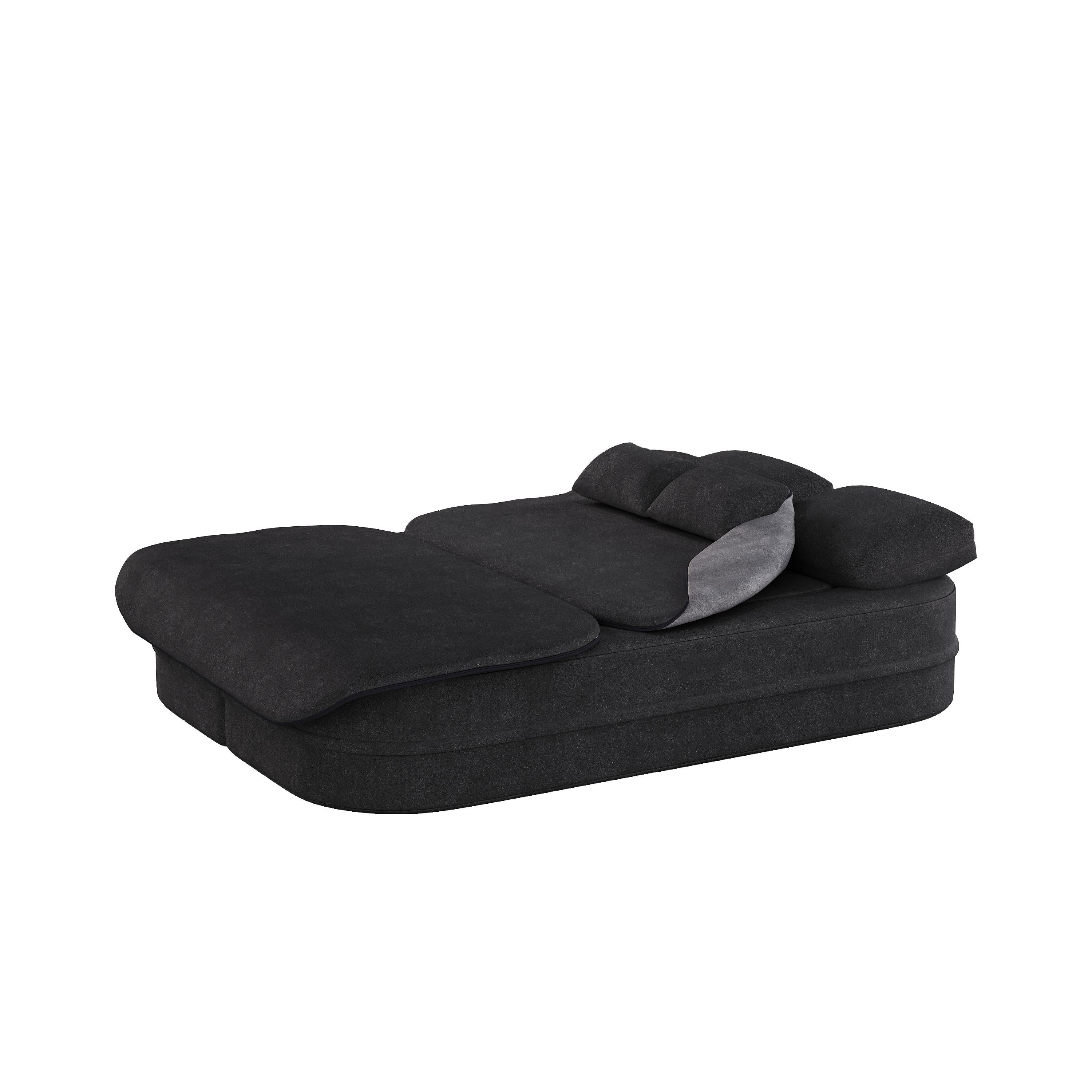 GDFStudio - Willoughby Chenille Foldable Sleeper Sofa Bed with Multi Functional Blanket
