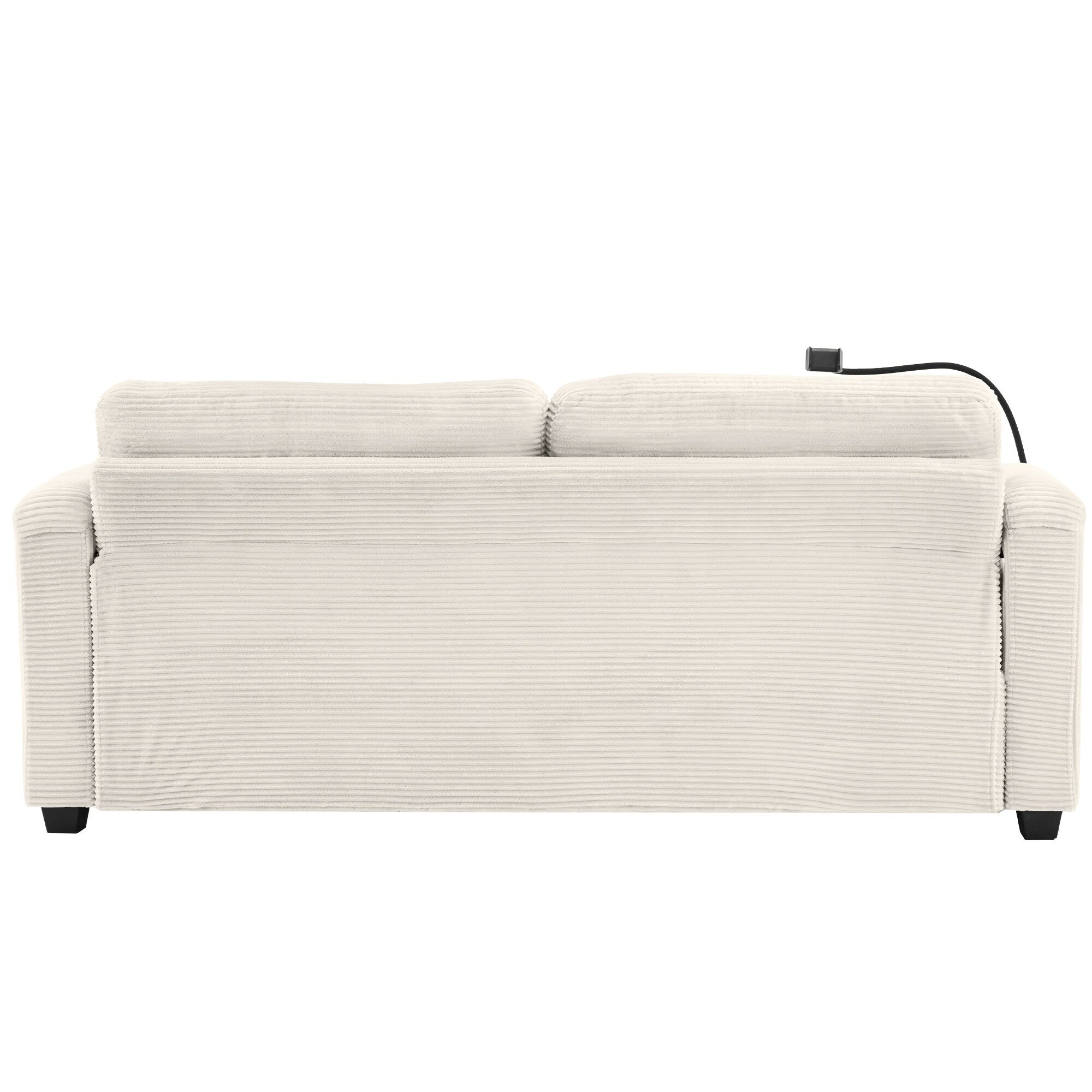 GDFStudio Emily Multifunctional Convertible Corduroy Sleeper Sofa for Small Spaces