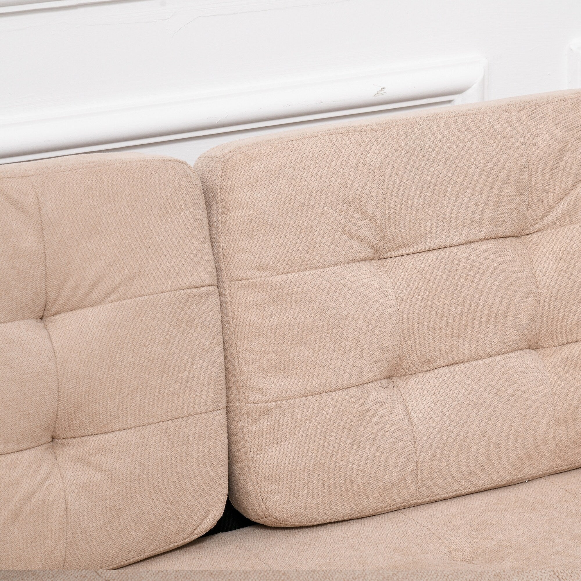 HOMCOM Modern Loveseat Button-tufted Fabric Storage Couch
