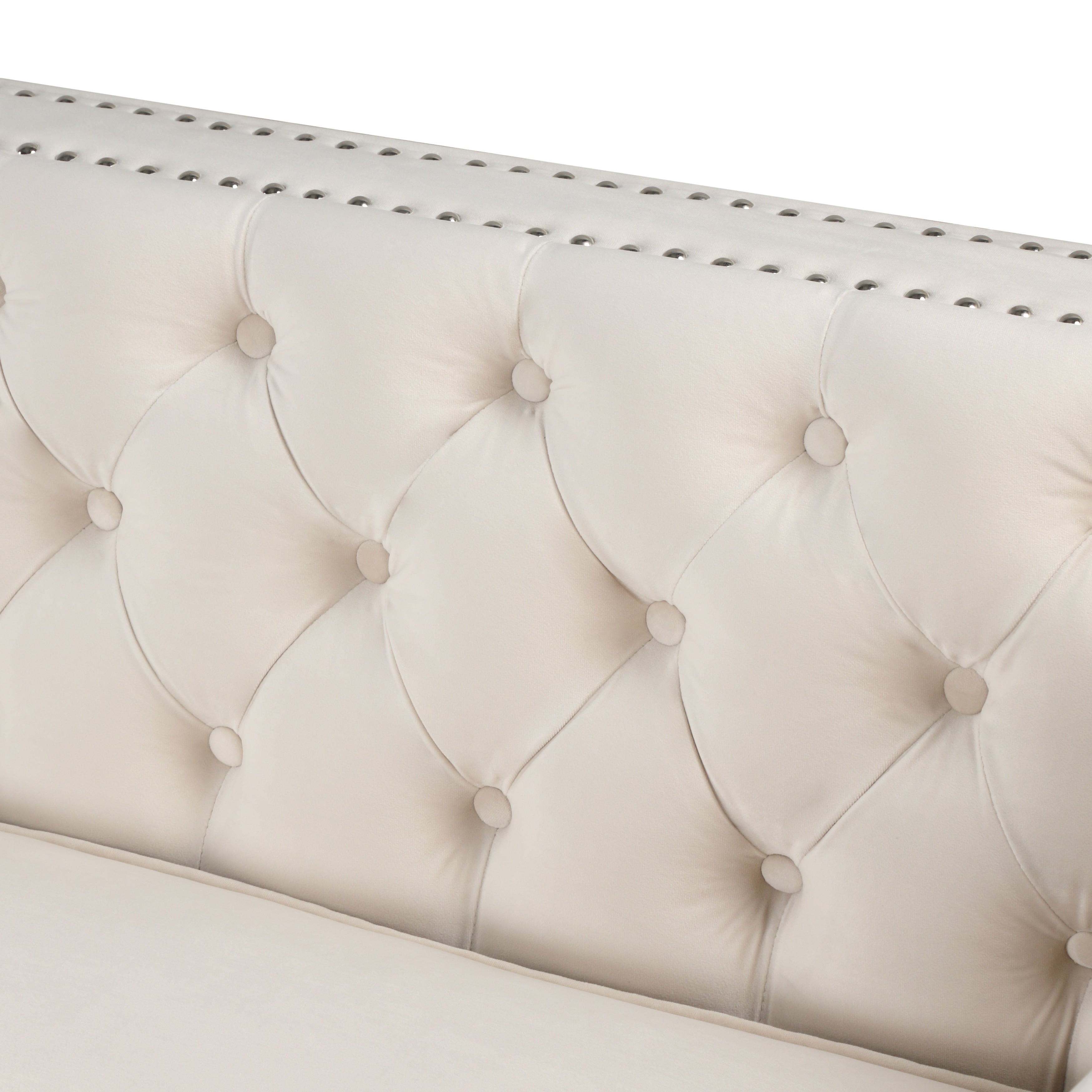 Sectional Sofa Couch Velvet Tufted Set for Living Room