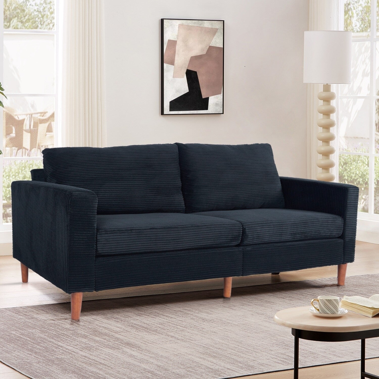 82.7 Sofas for Living Room, Comfy Love Seat Couches, Corduroy Loveseat Sofa,, Easy Assembly for Small Spaces