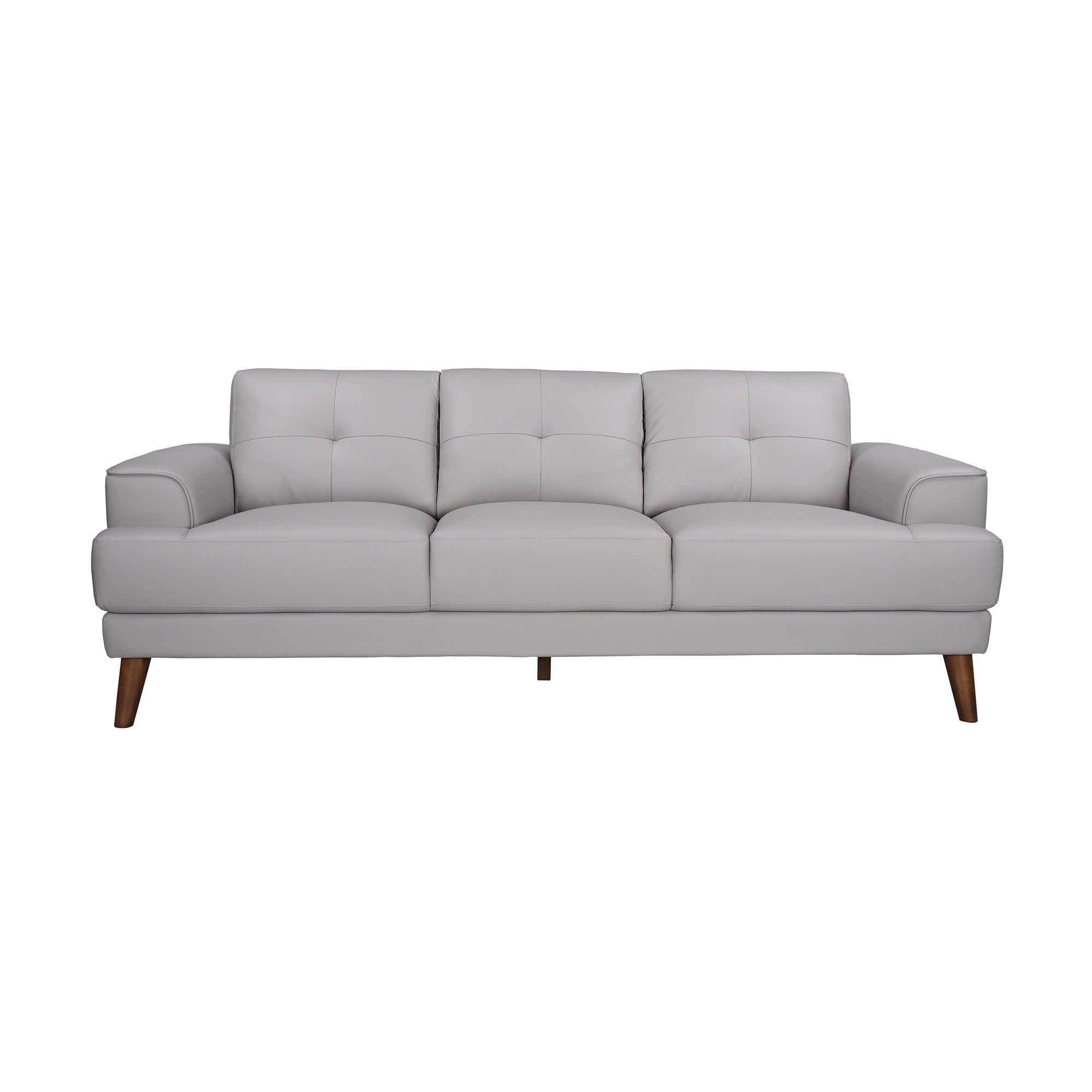 Porter Designs Anzio Transitional Top Grain Leather Sofa, Cream
