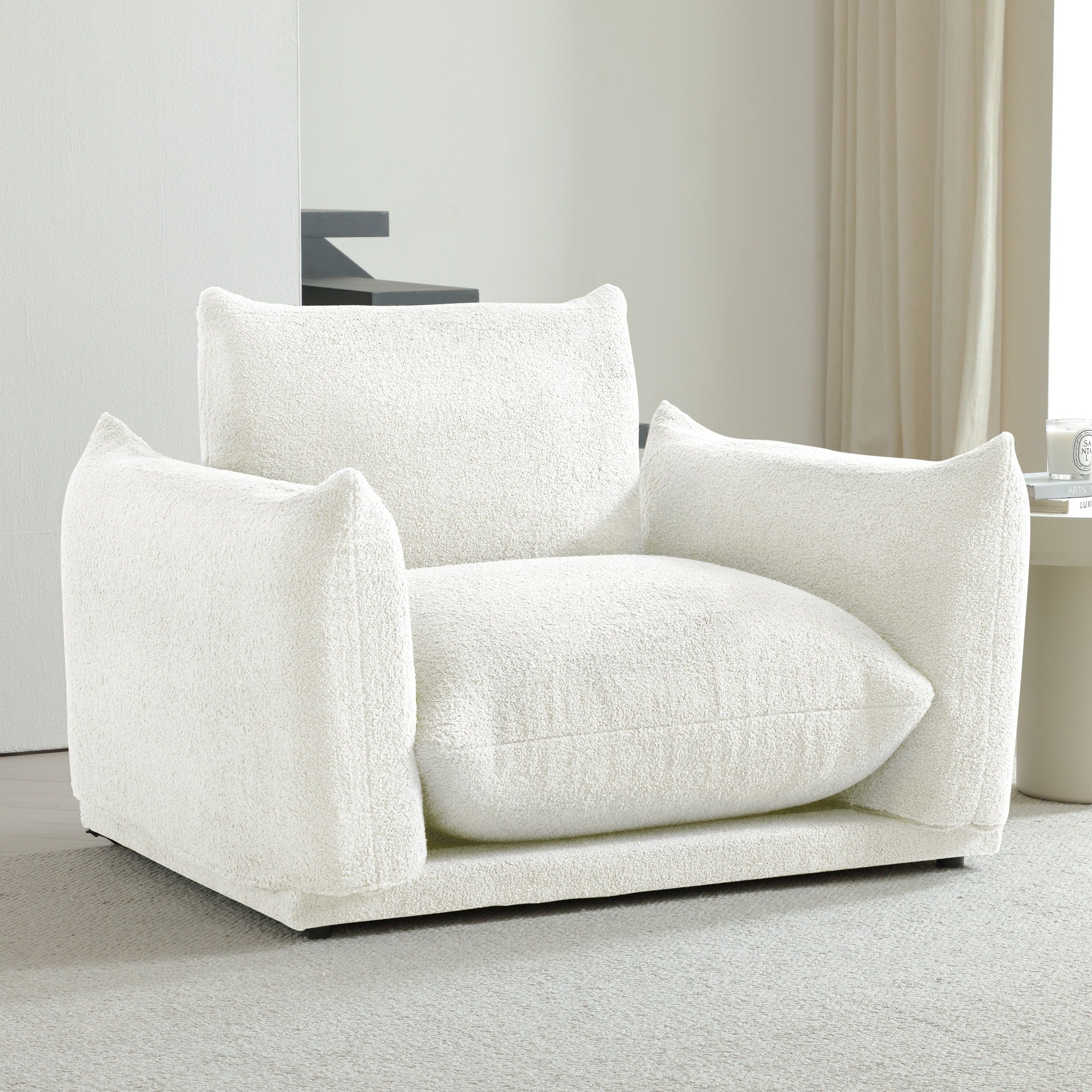 Romision Multi-combination Lambswool Velvet Upholstered Sectional Sofa