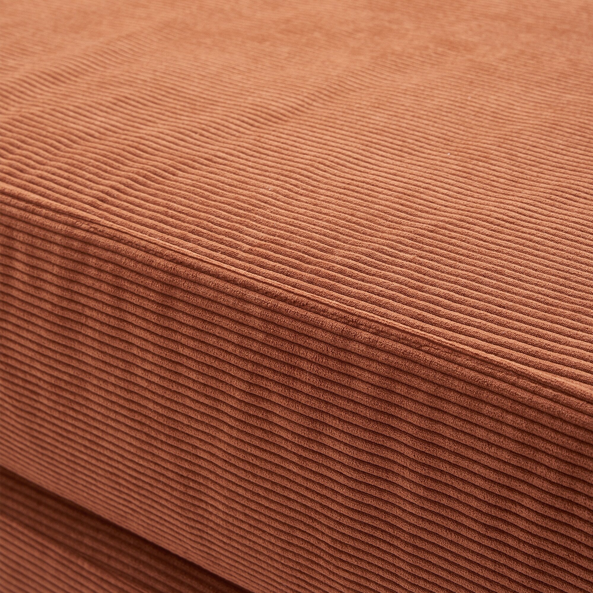 Romision Round Arm Corduroy Fabric Convertible Sleeper Rectangle Sofa