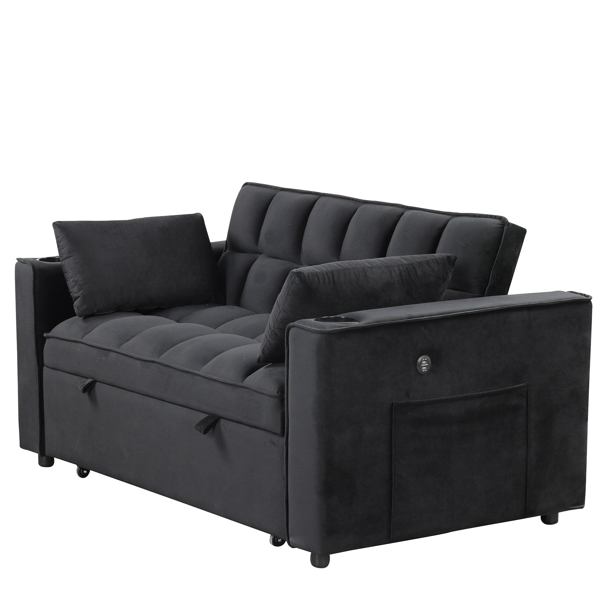 Roomfitters 58 4-1 Multi-functional Sofa Bed with Cup Holder and USB Port for Living Room or Apartments