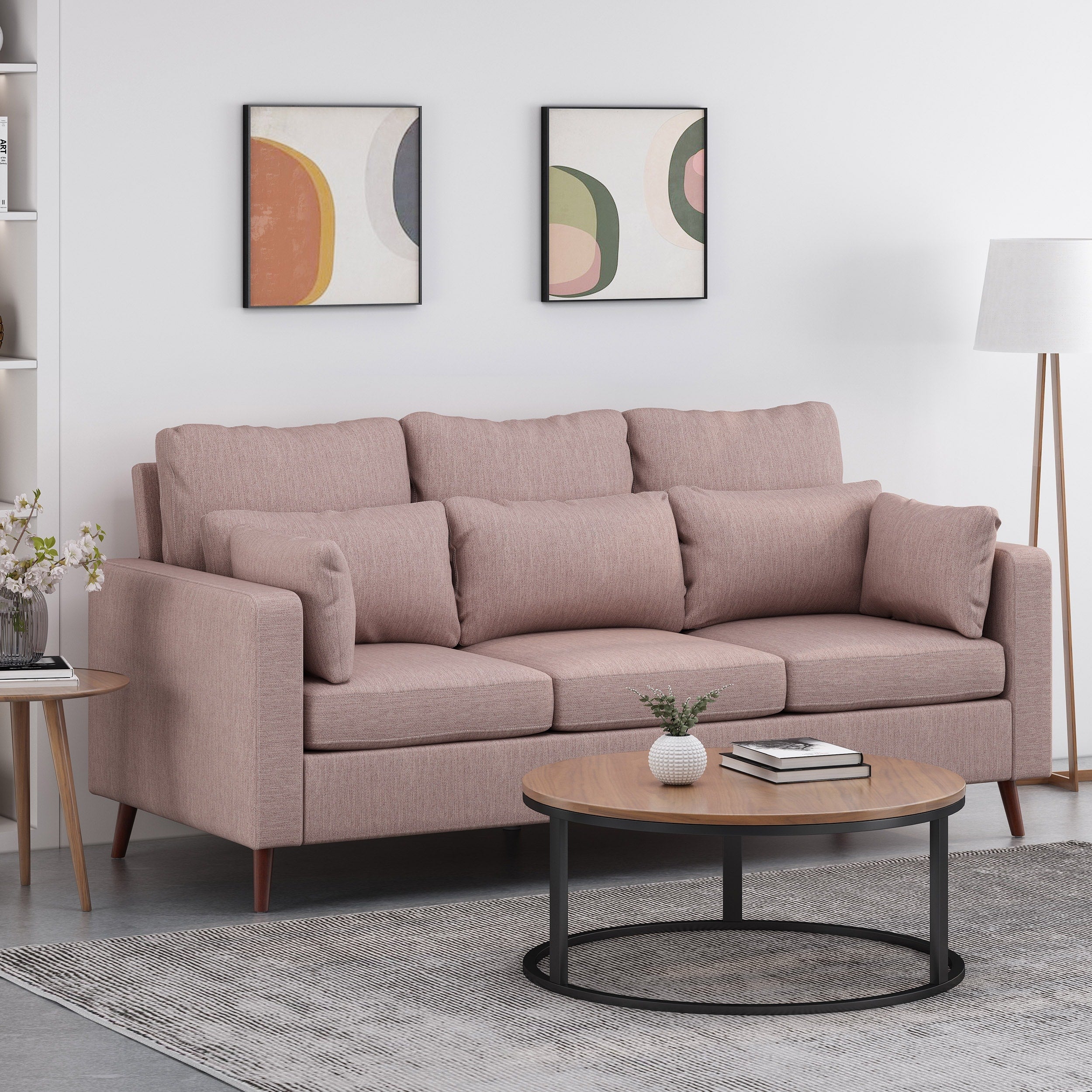 Roselle Upholstered 3-seat Sofa by Christopher Knight Home