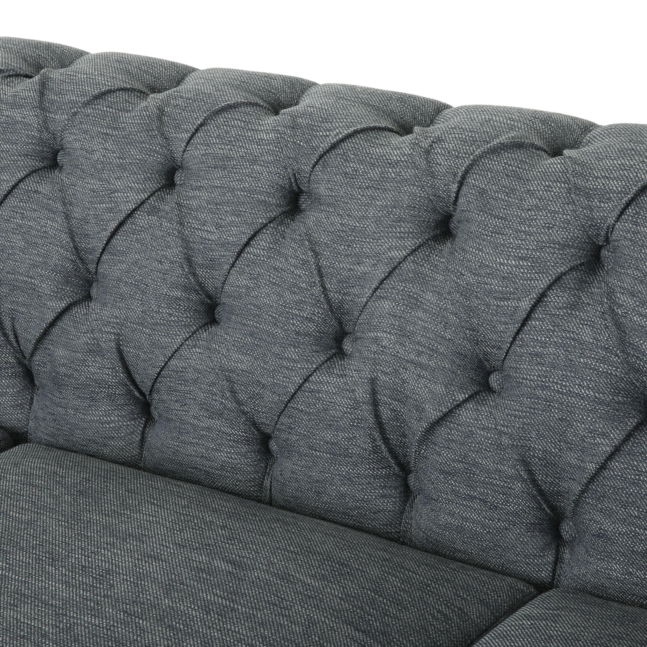 Saragus Chesterfield Sofa with Nailhead Trim by Christopher Knight Home - 85.50 L x 33.25 W x 28.50 H
