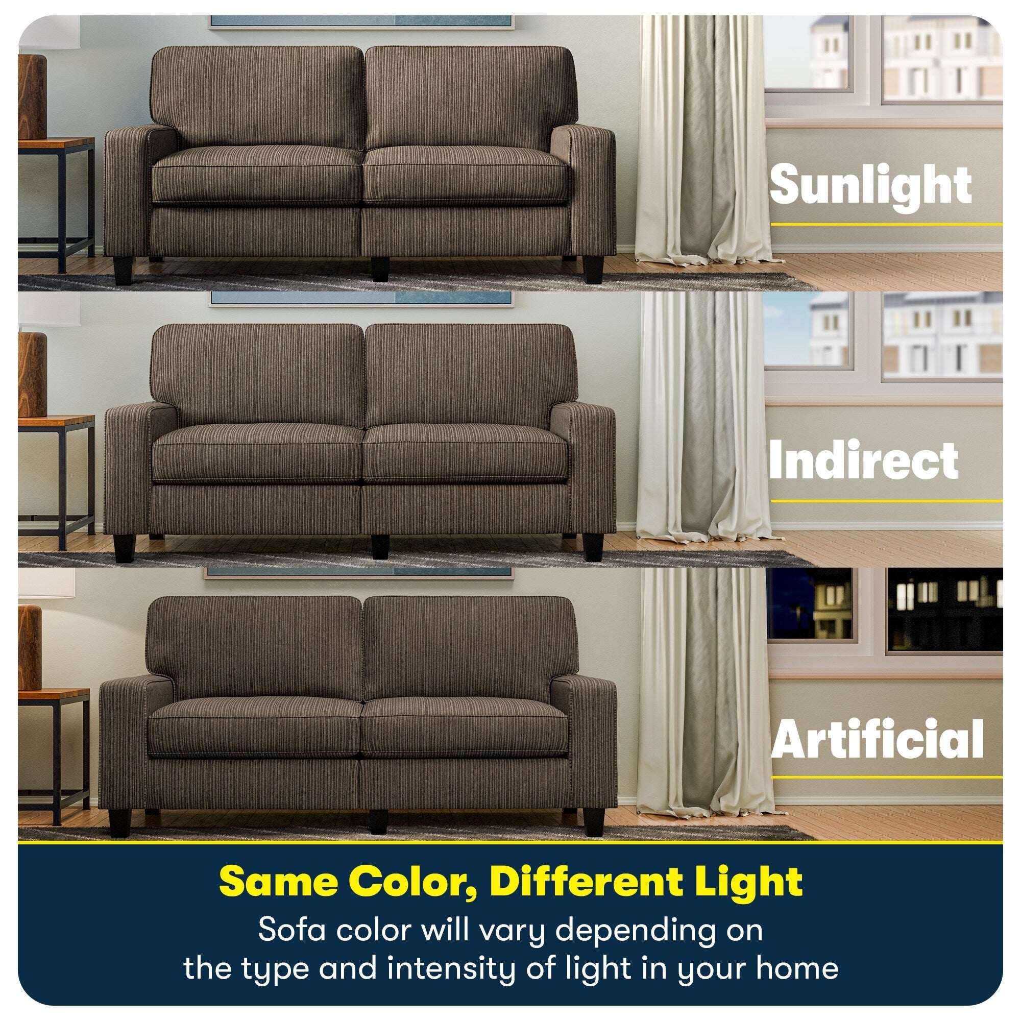 Serta Palisades 73 Track Arm Sofa, Easy Care Polyester, Soft Pillow Back, Pocket Coil Seat Cushions