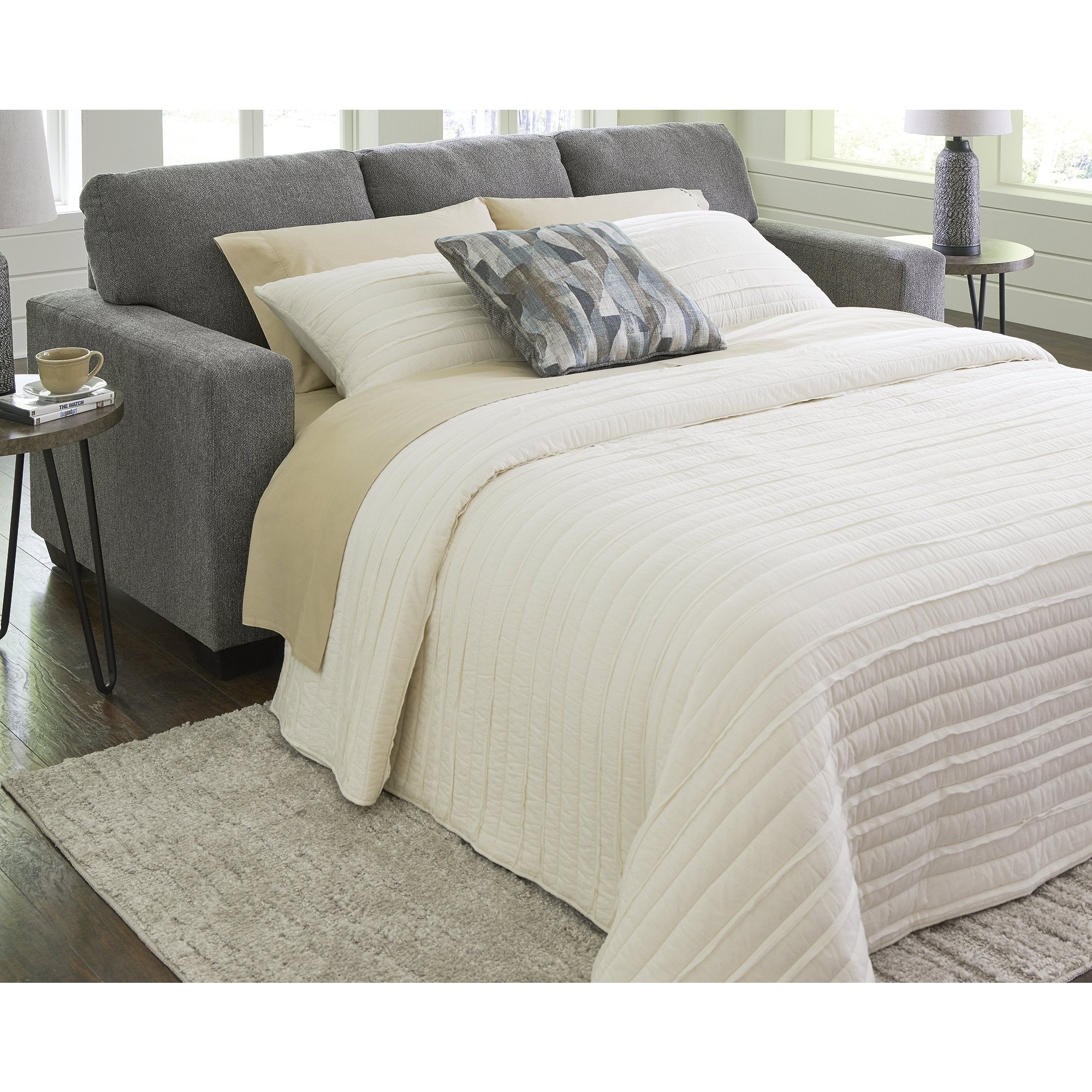 Signature Design by Ashley Deltona Graphite Queen Sofa Sleeper - 85W x 38D x 37H