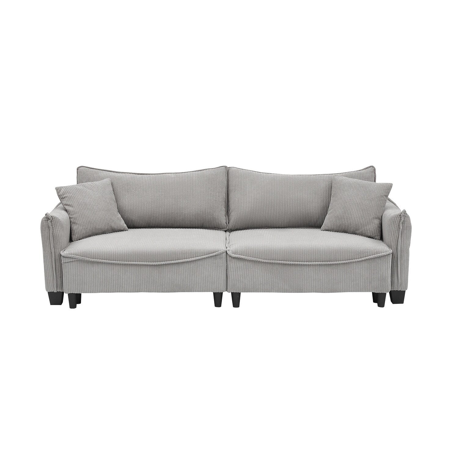 Sofa can be Converted into A Sofa Bed with Two Throw Pillows