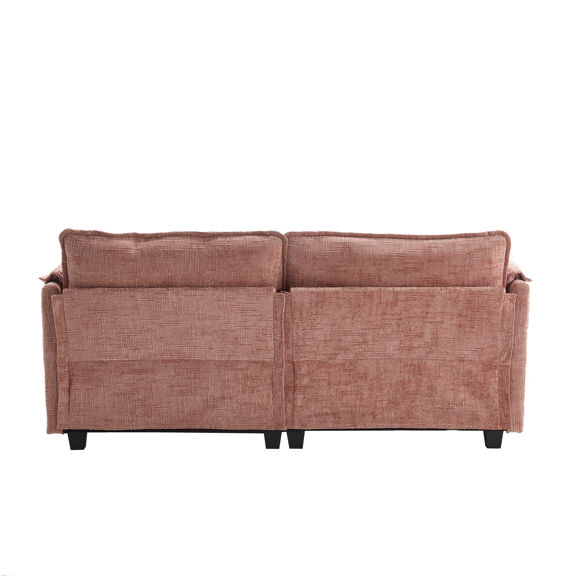 Solid Construction, the Overall Structure of the Sofa is Stable, Two Foot Stools and Two-seat Sofa with Side Pockets