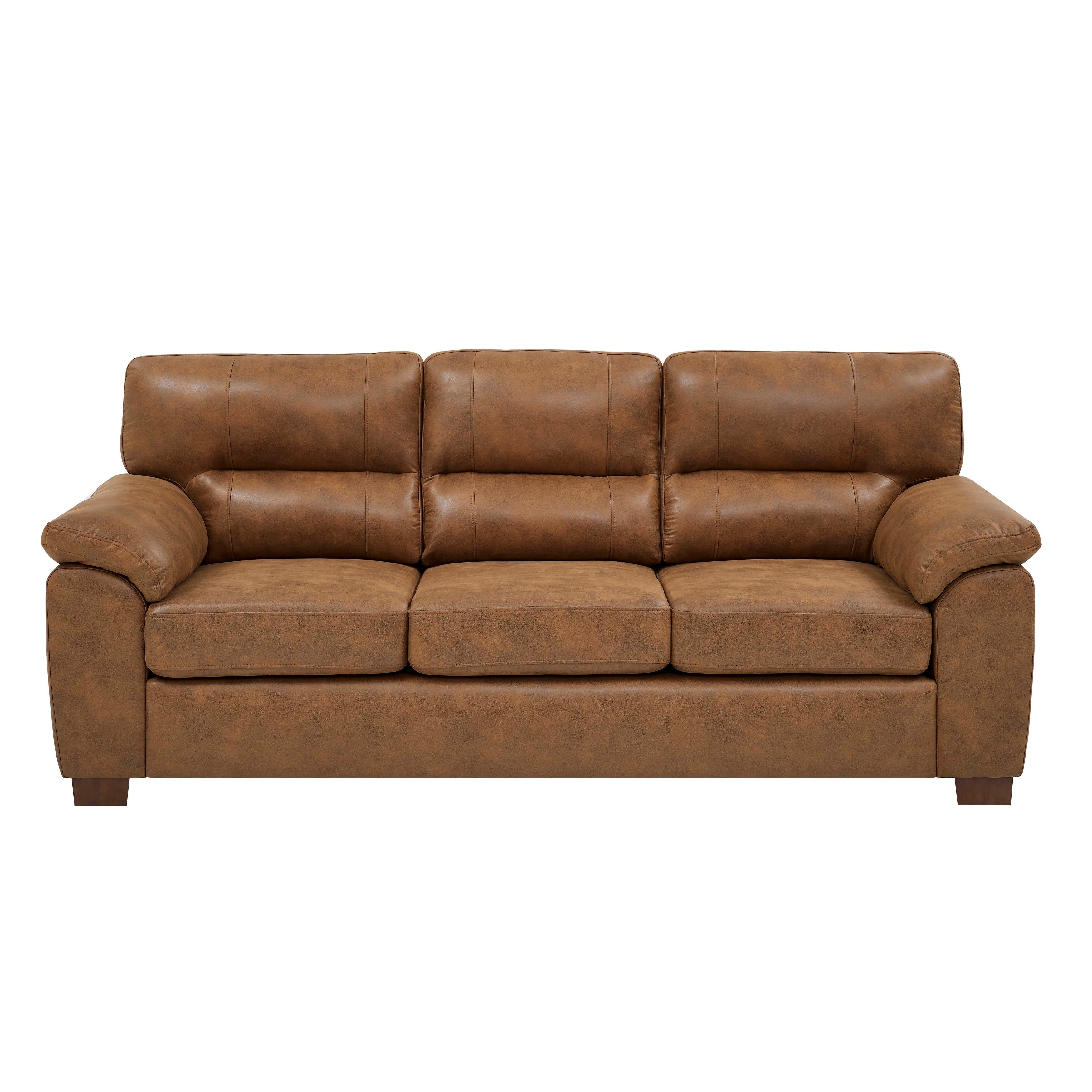 Three-Seat Leather Sofa - 30.5 D x 81 W x 34.5 H