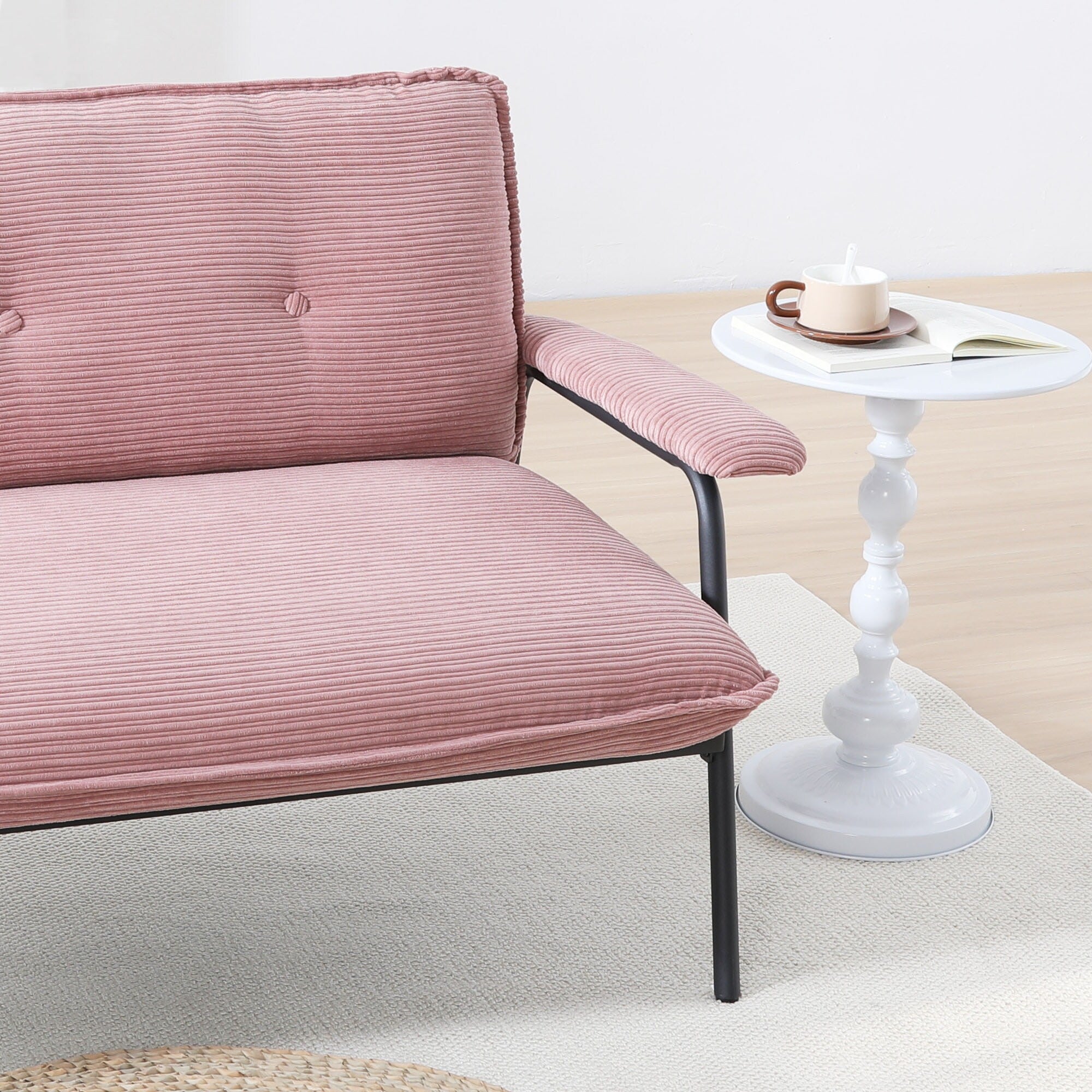 ompact 53 Inch Sofa 2-Seater with Metal Frame Modern Design Ideal for Small Spaces